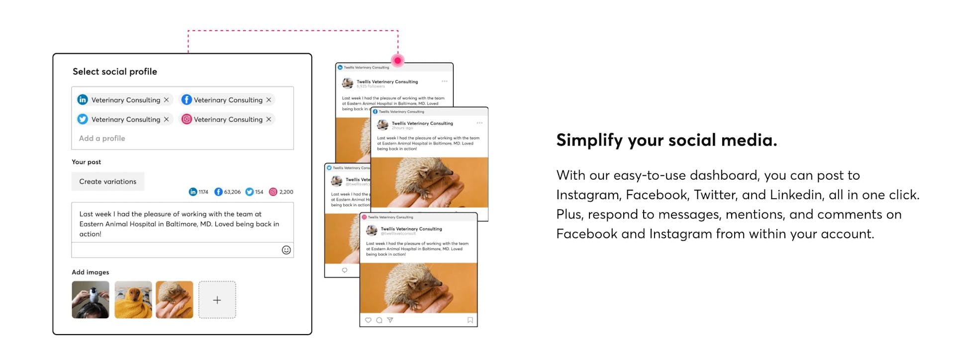 Constant Contact social media solution screenshot als Planoly Alternative