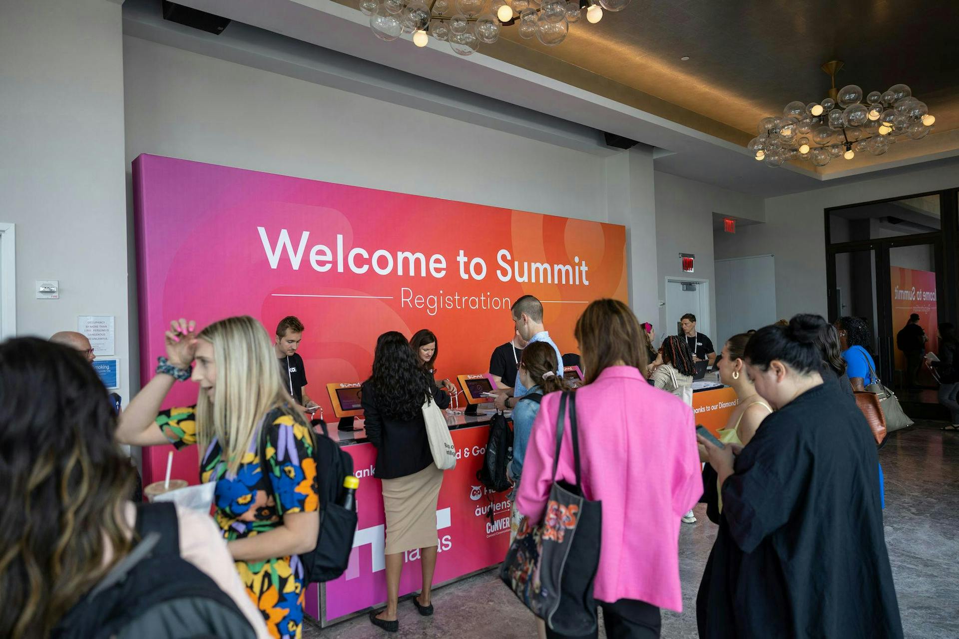 Welcome sign at Meltwater Summit in NYC