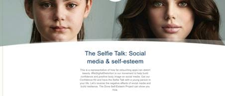 The selfie talk Dove PR-Kampagne
