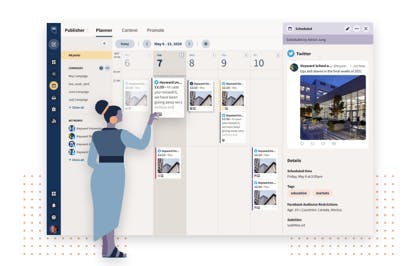 Screenshot of the Hootsuite social media scheduling platform as an alternative to Oktopost