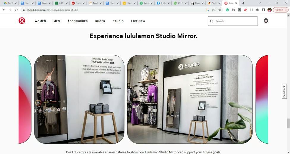 Experience lululemon studio mirror