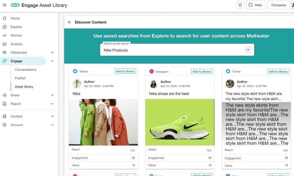 Engage: Discover Content - Adding Facebook and Pinterest support for User Generated Content (UGC) via Explore in the Engage Asset Library