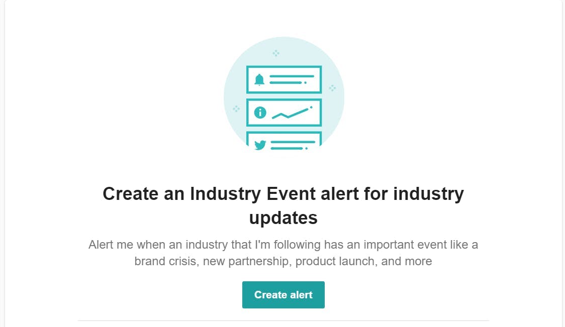 Smart Alerts: New Alert - Industry Events