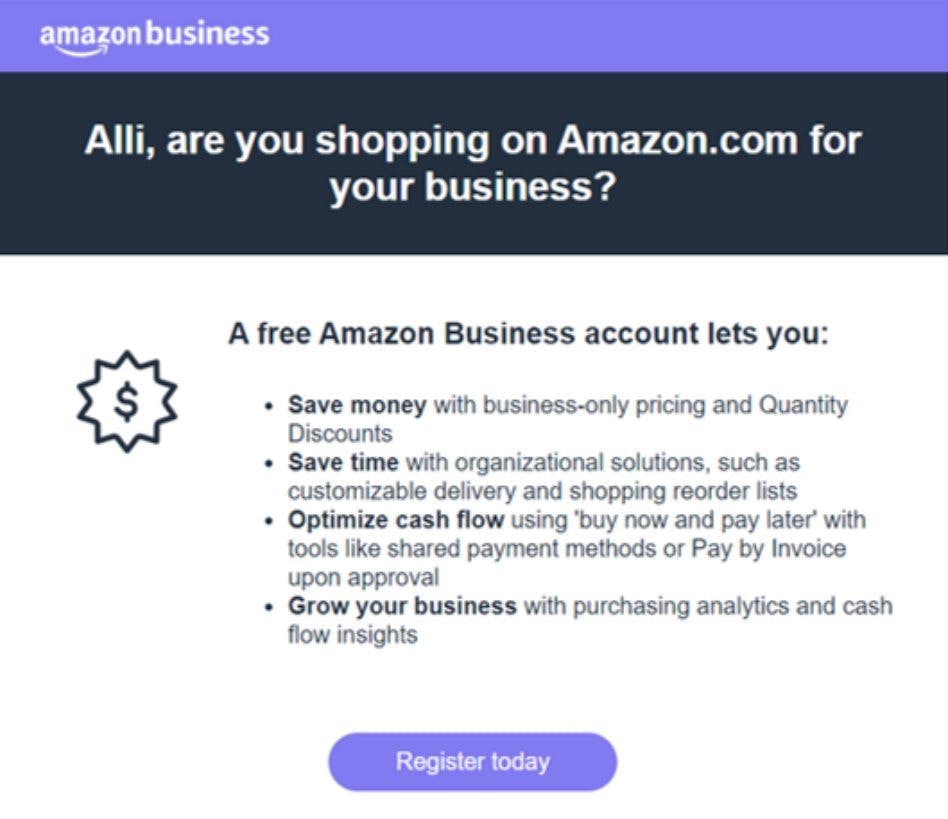 Amazon business