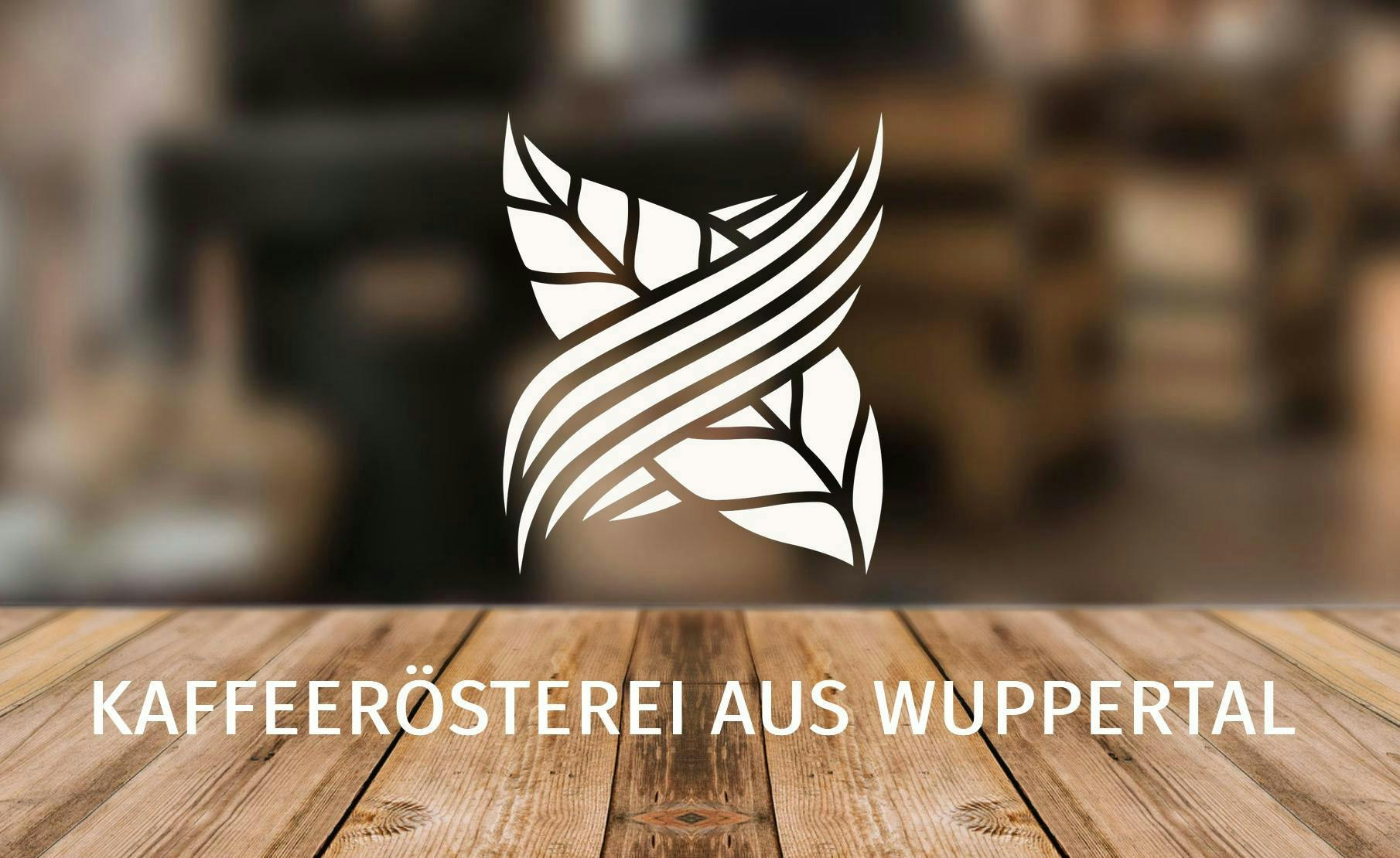 Website header van Kivamo met de zin: "Kaffeerösterei aus Wuppertal".