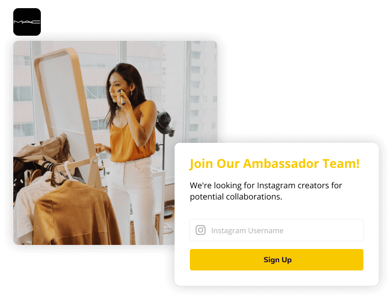 MAC Join our ambassador team ad