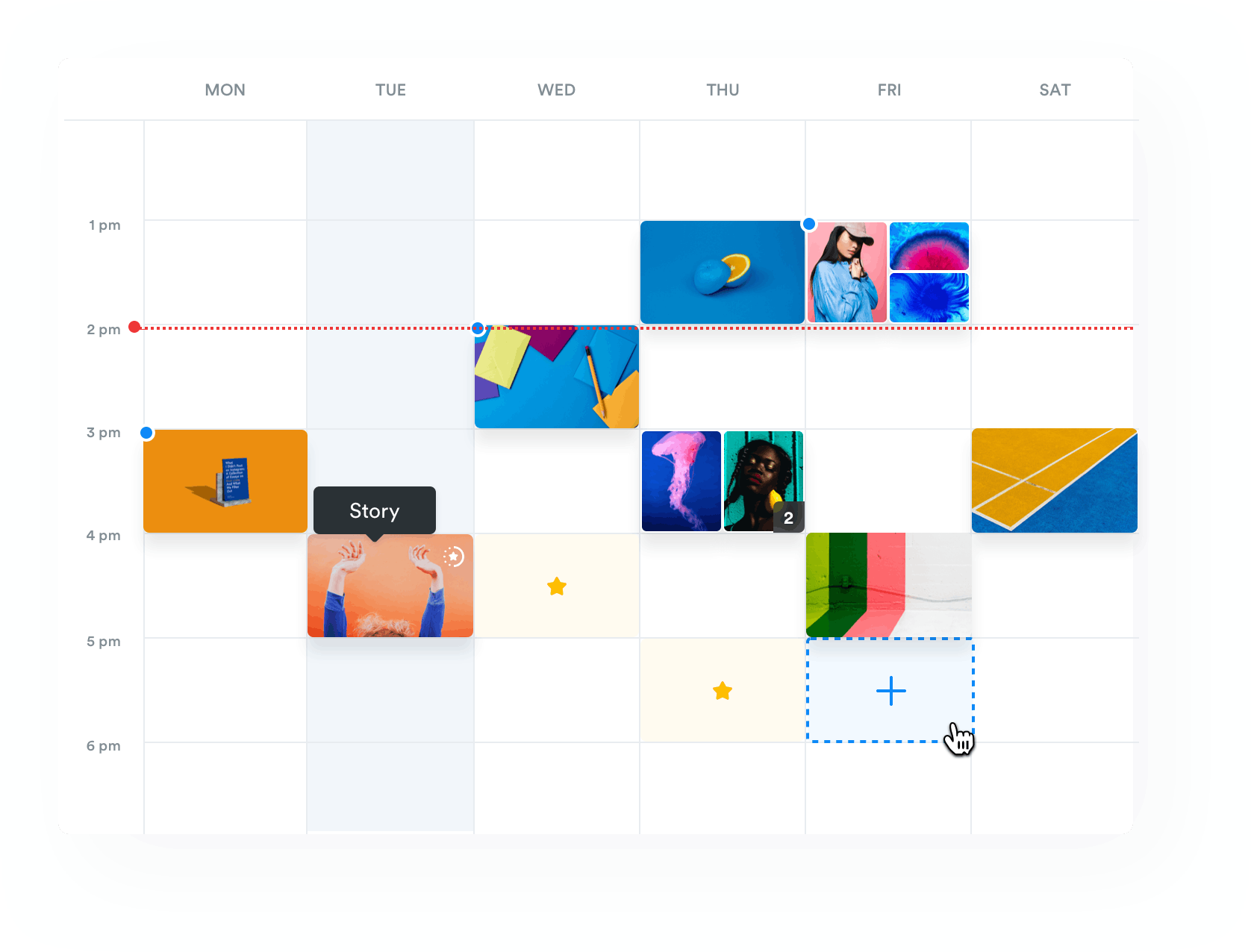 A screenshot of Iconosquare's calendar scheduler for a blog about Planoly Alternatives.