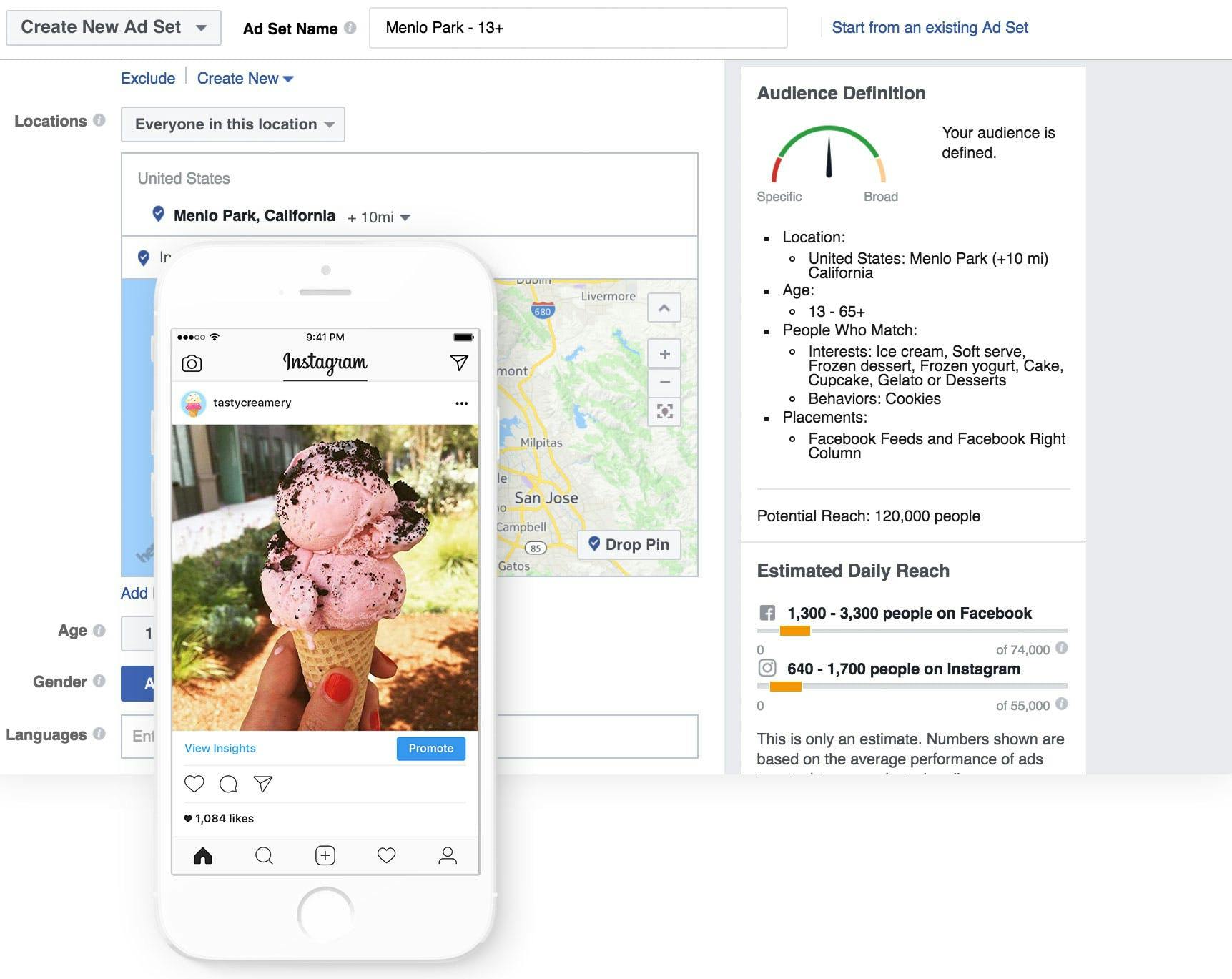 Instagram käyttäjät voivat käyttää Facebookin Ads Manageria luodakseen mainoksia.