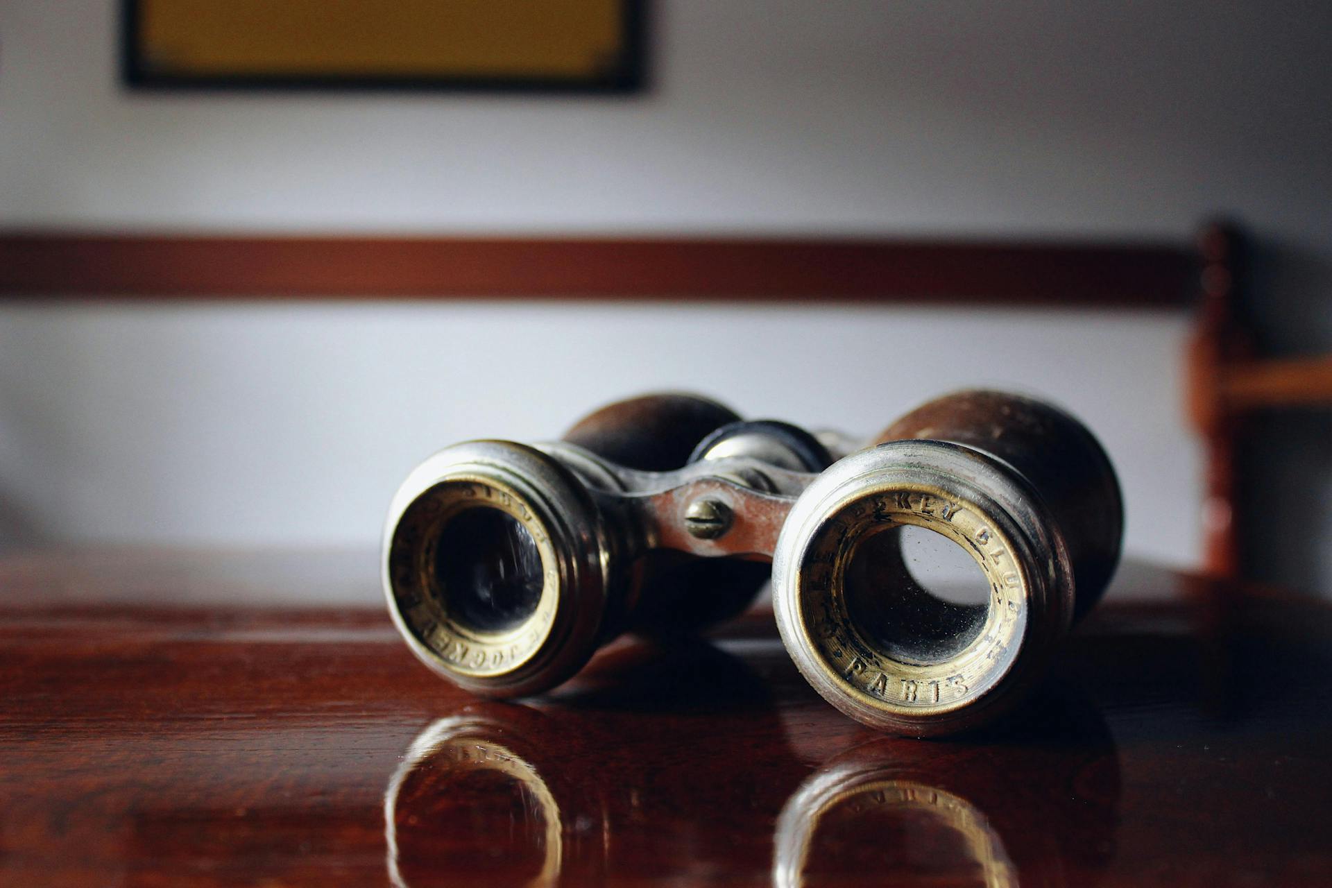 Pair of antique binoculares on a table. Monitoring the reaction to your content is key for content strategy.