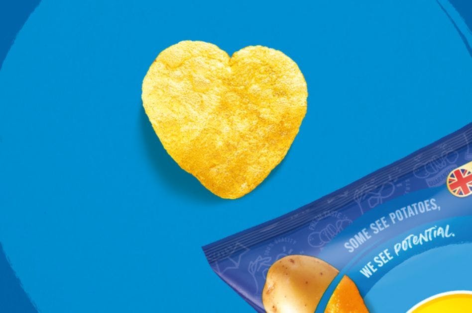 Walker's Heart-shaped crisps