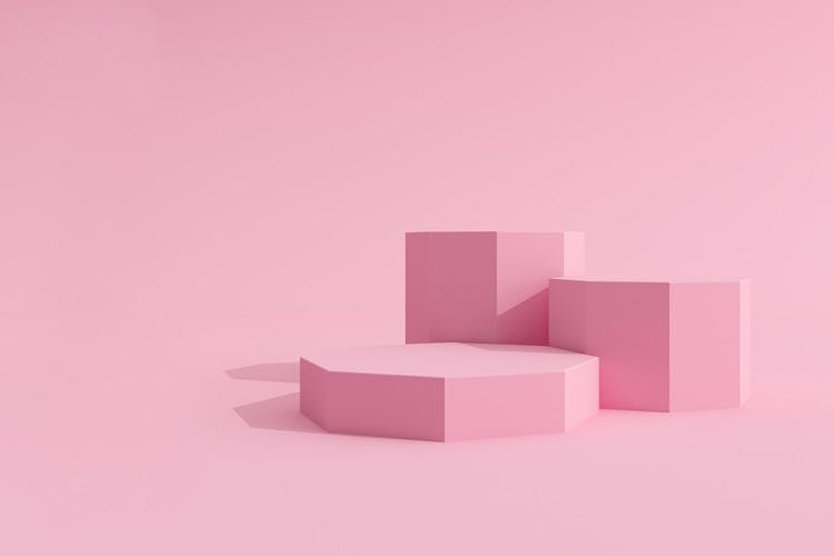 3D Illustration of pink bricks showing unbranded products to be rebranded for Black Friday