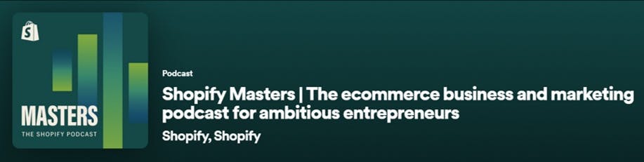 Shopify podcast, Shopify Masters