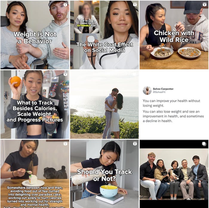 Sohee and Ben Carpenter couple influencer Instagram feed