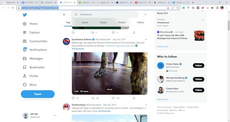 Twitter Post screenshot airports as customer experience examples