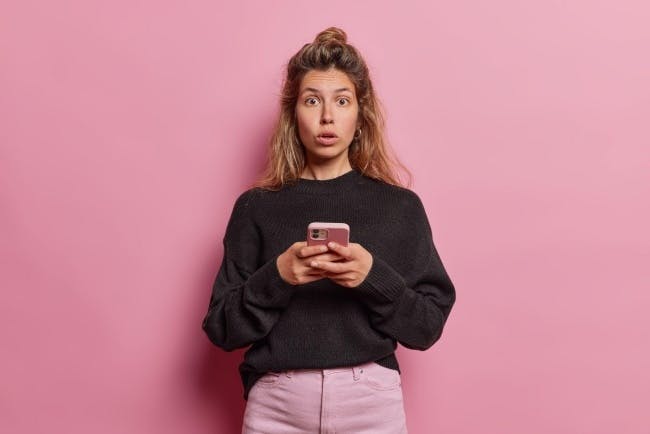 woman looking at Instagram influencer audit data