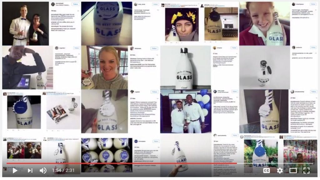 A YouTube video highlighting social media posts about Consol milk