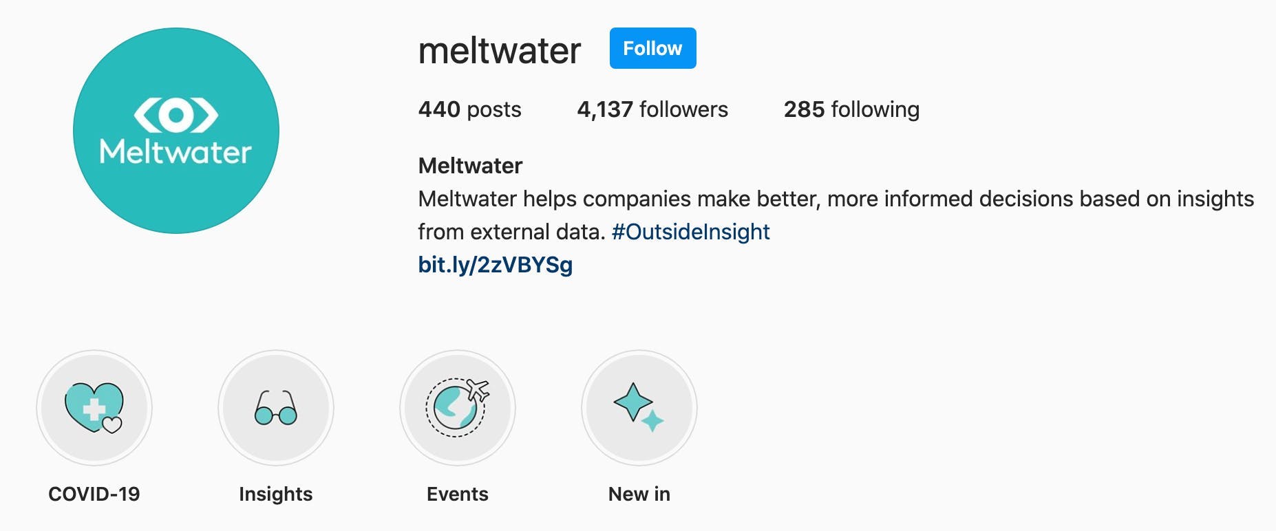 Meltwater Instagram Bio