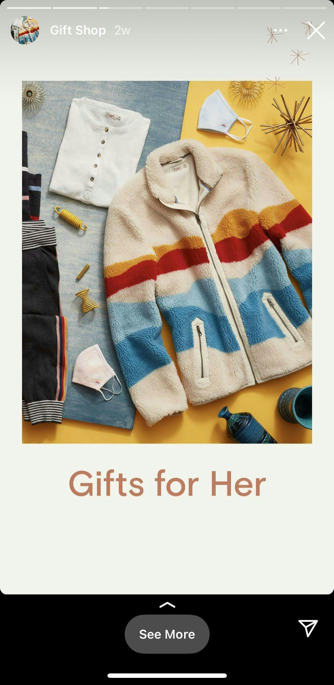 an example of a shoppable Instagram Stories post