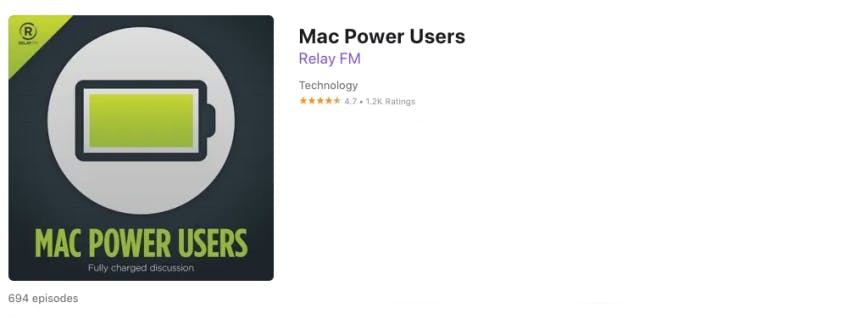 Tech podcast Mac Power Users