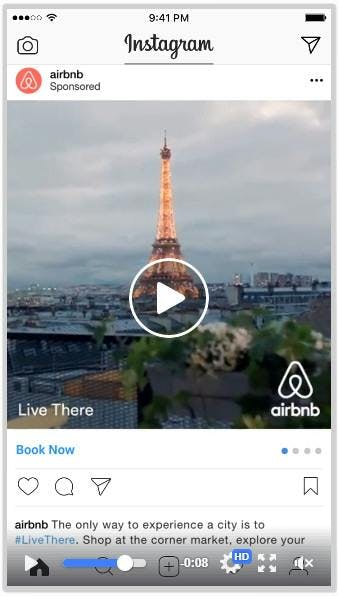 Airbnb Video Ad auf Instagram