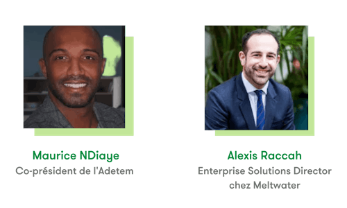 Visuels des speakets Maurice NDiaye et Alexis Raccah