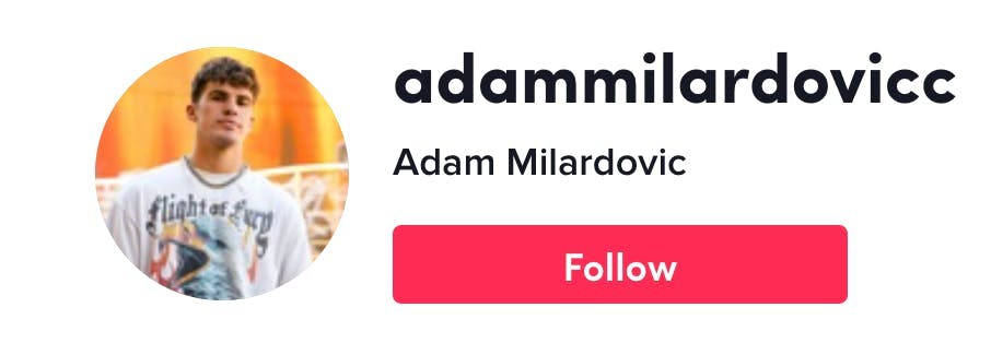 @adammilardovicc Australian TikToker profile