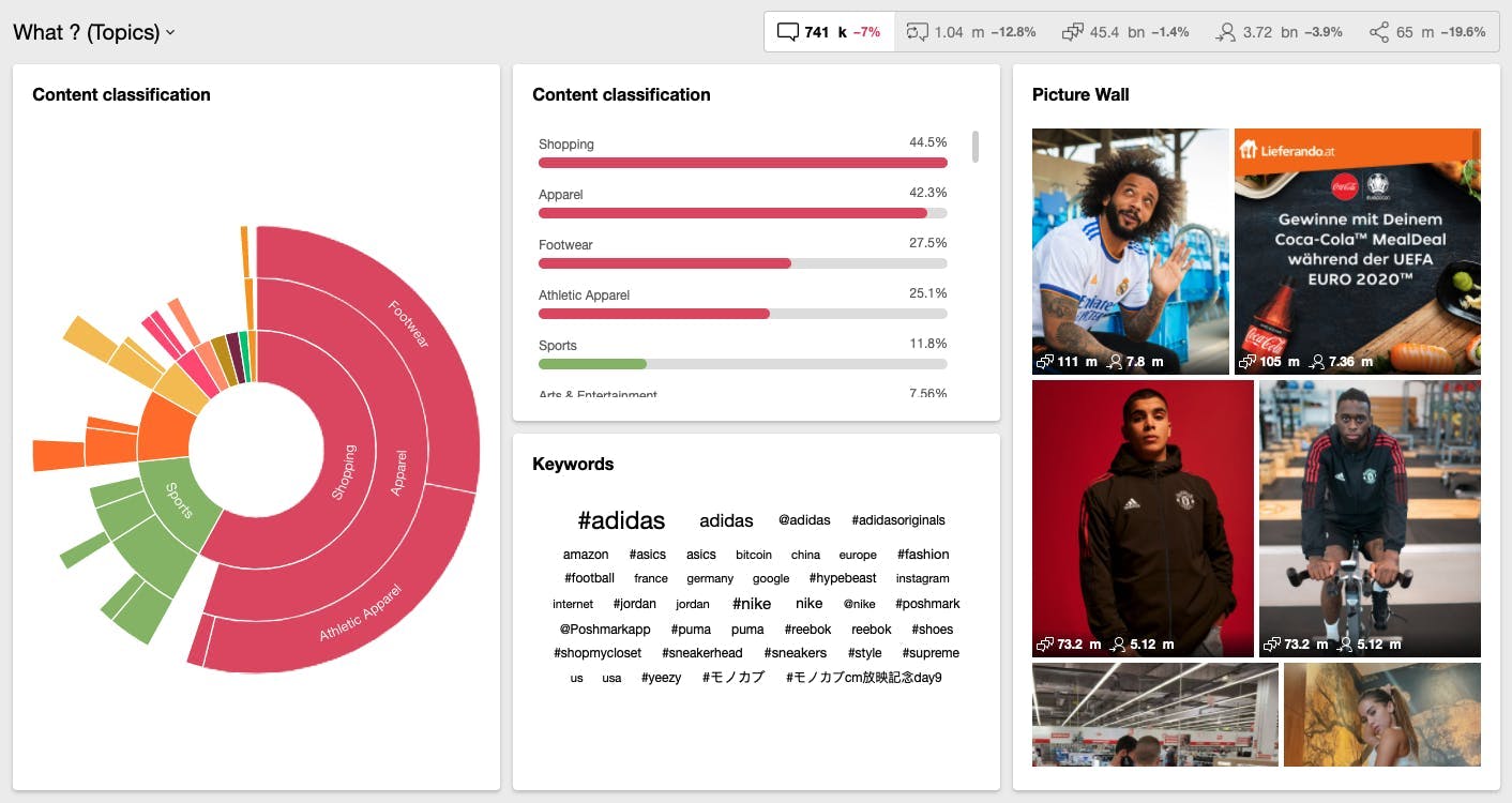 Screenshot of Linkfluence social media analytics tools