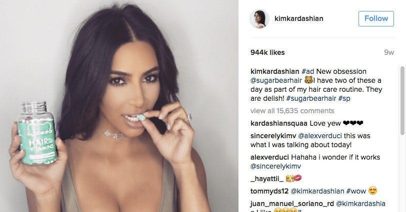 Kim Kardashian instagram post