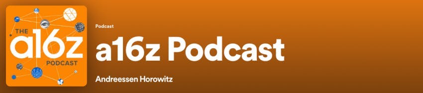 Tech podcast a16z Podcast