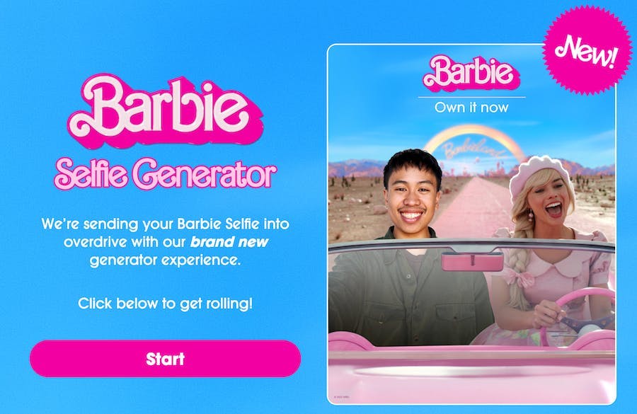 Barbie selfie generator