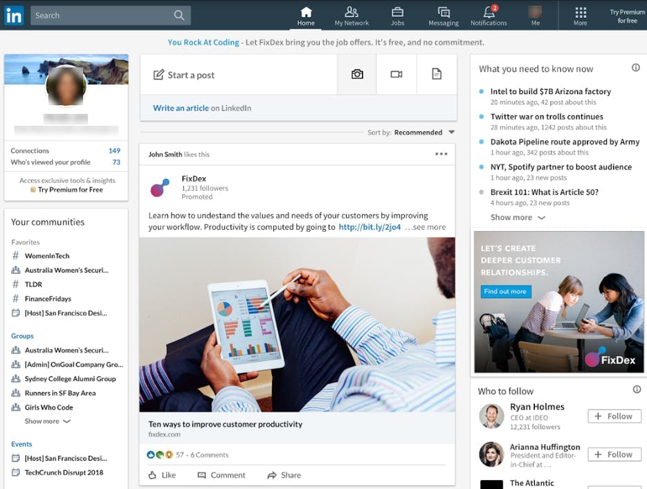 LinkedIn Ads Manager Marketing Tool Screenshot