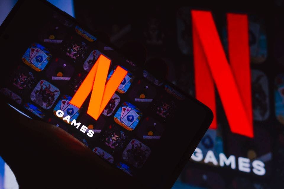Image of Netflix gaming app on mobile phone