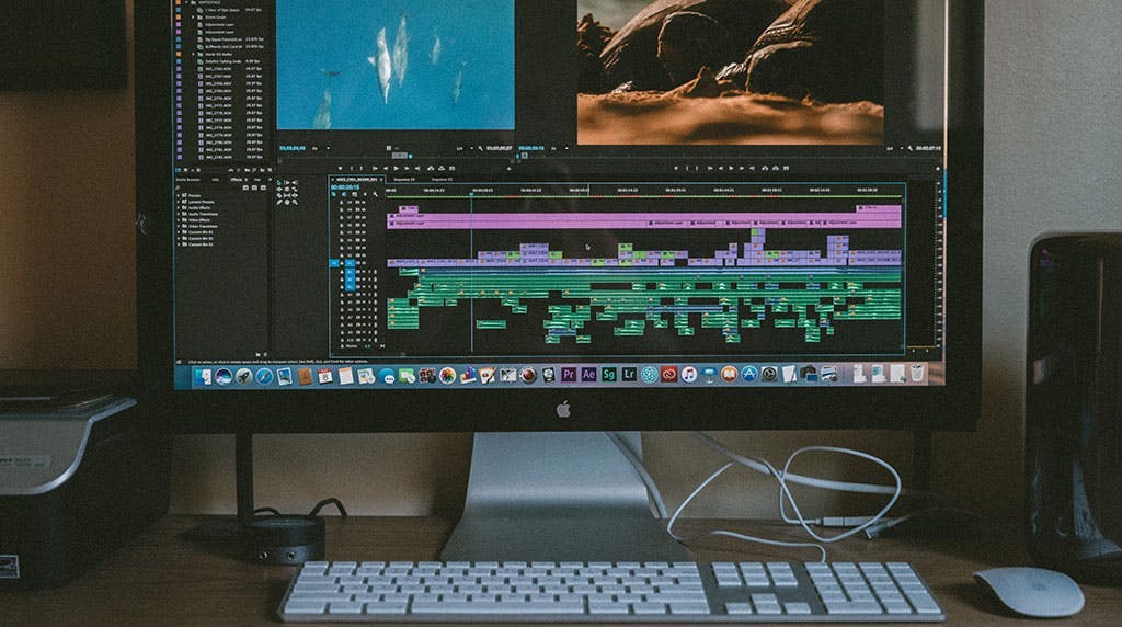 video editing screenshot on computer monitor