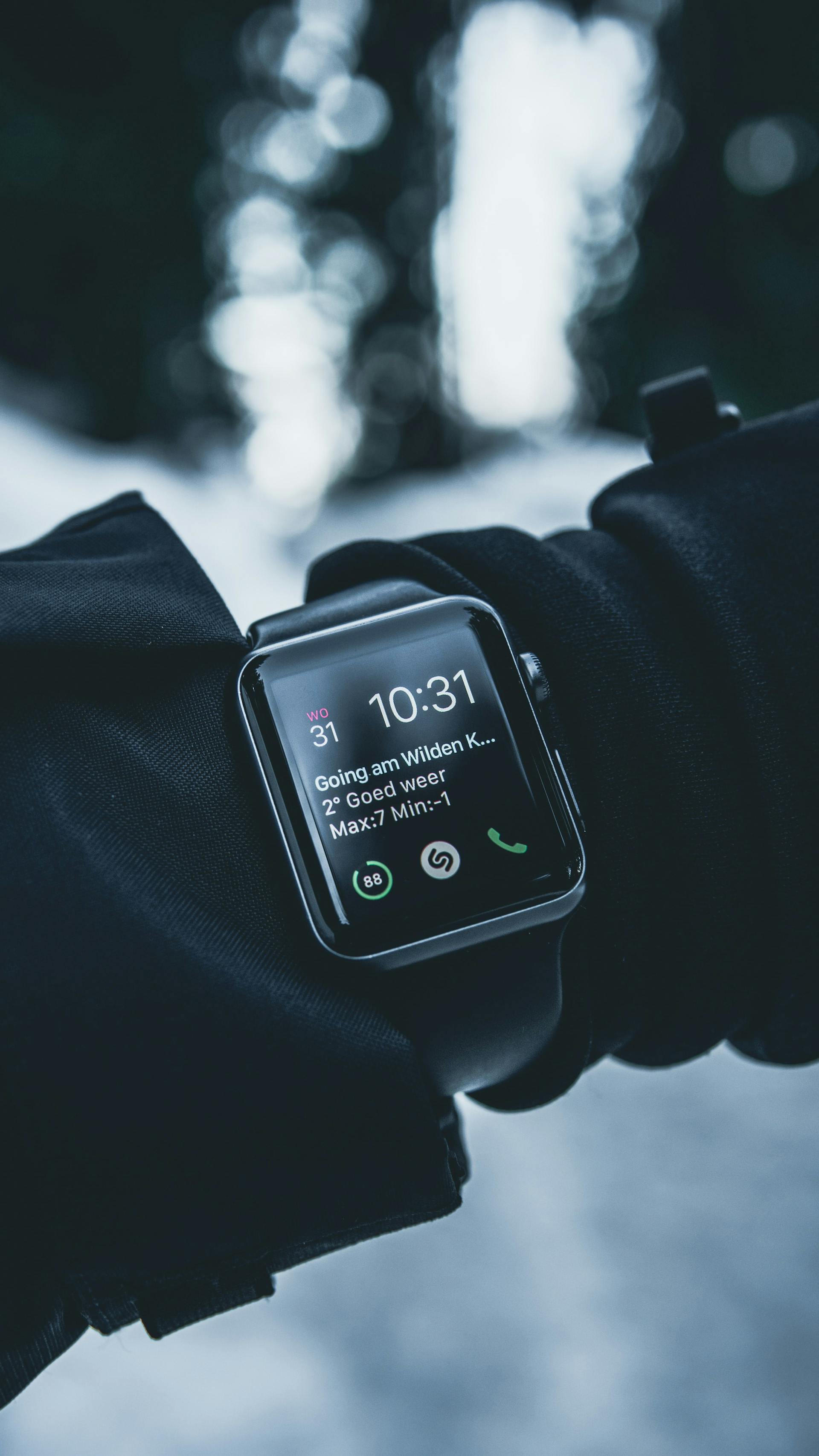 close up of apple smart watch