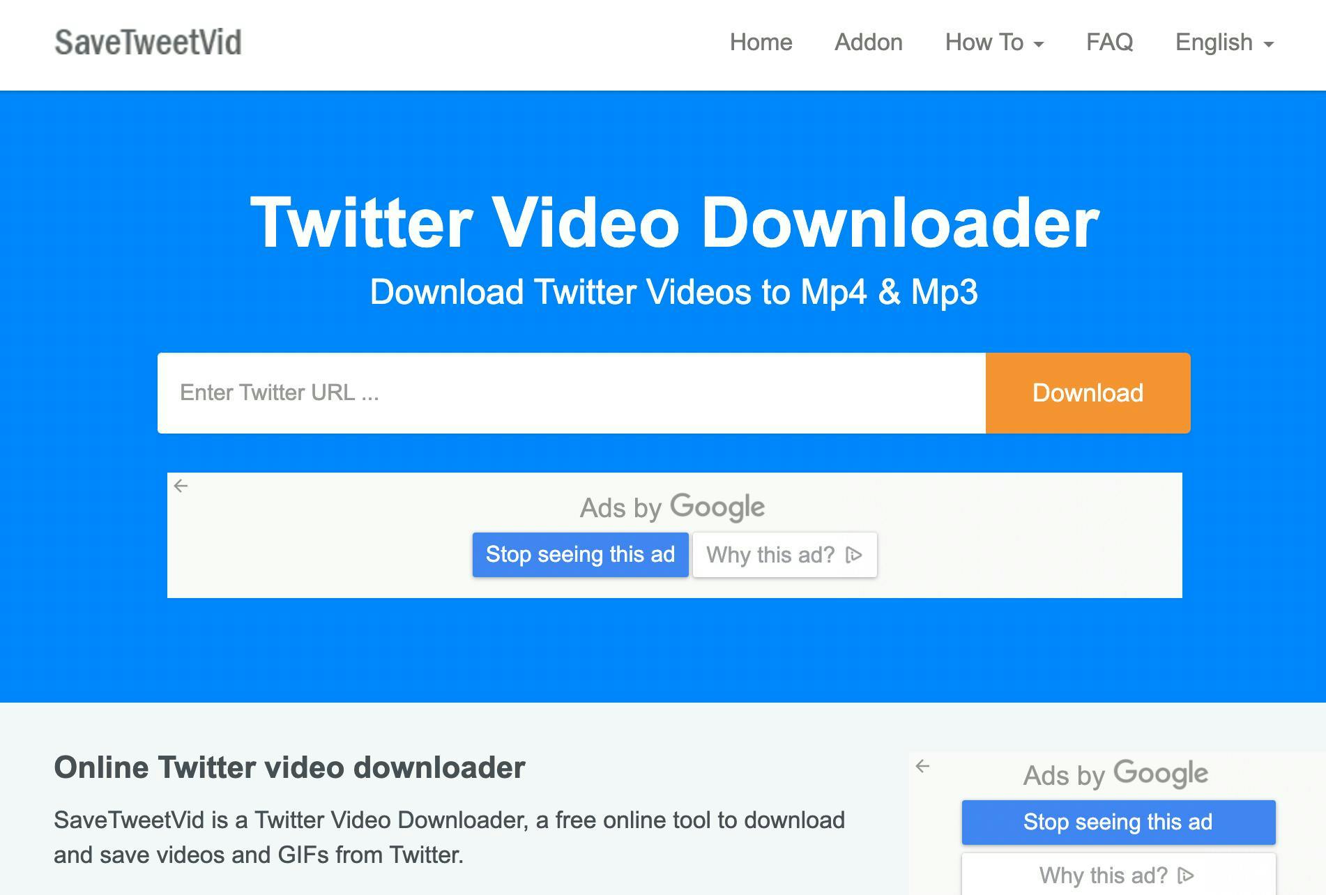 Image of the tiwtter video downloader