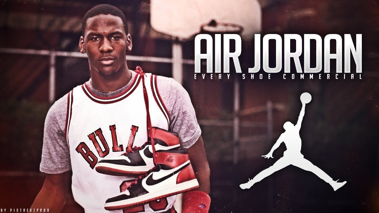 Michael Jordan mit Nike Air Jordan Schuhe 
