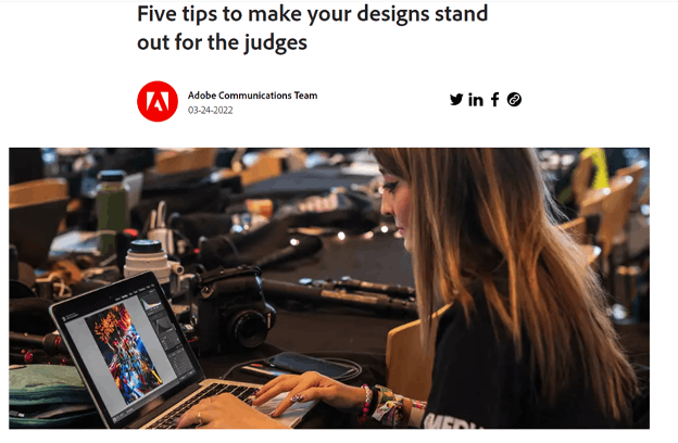 Adobe five tips to make your designs stand out post.