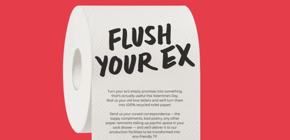 "Flush your ex" campaign