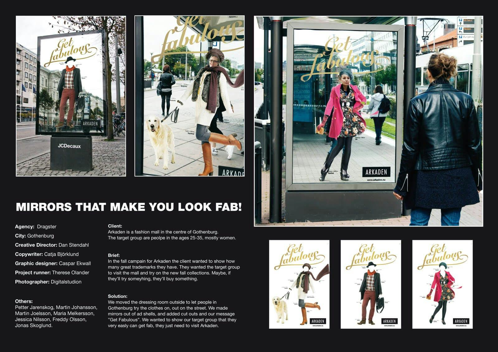 Mirrors that make you look fab - guerrilla campaign of a mall in Gothenburg