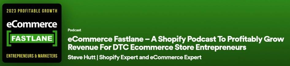 Shopify Podcast, eCommerce Fastlane