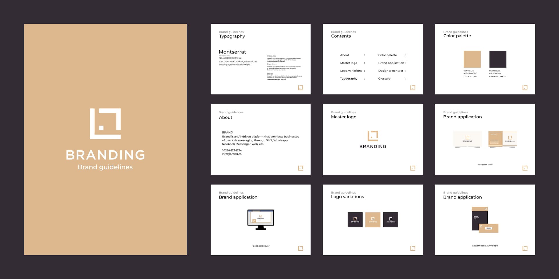 Images of branding guideline manual