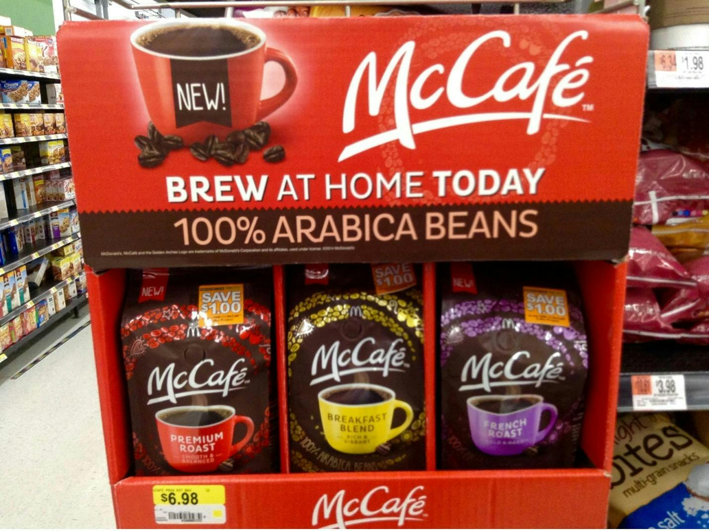 McCafe display stand.
