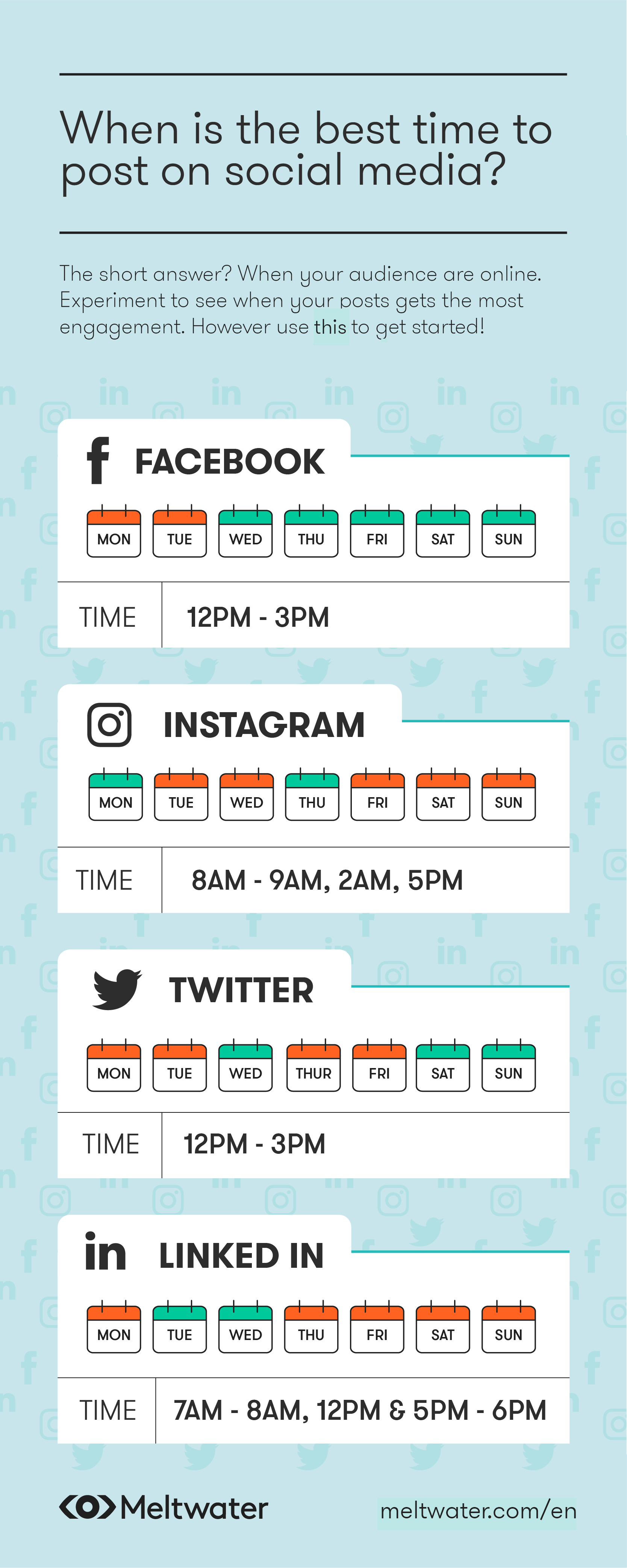 best times to post on social media 