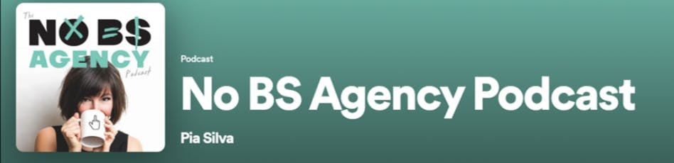 No BS Agency branding podcast on Spotify