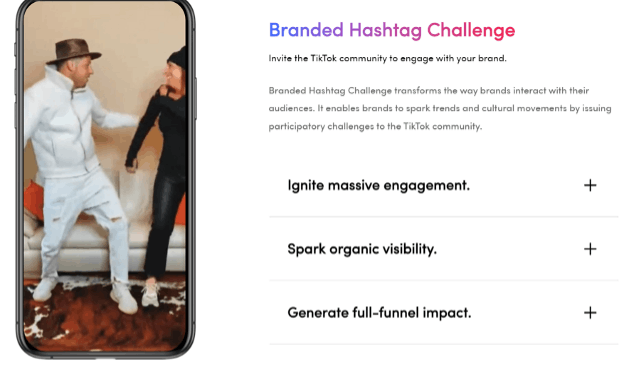 Branded hashtag challenge 