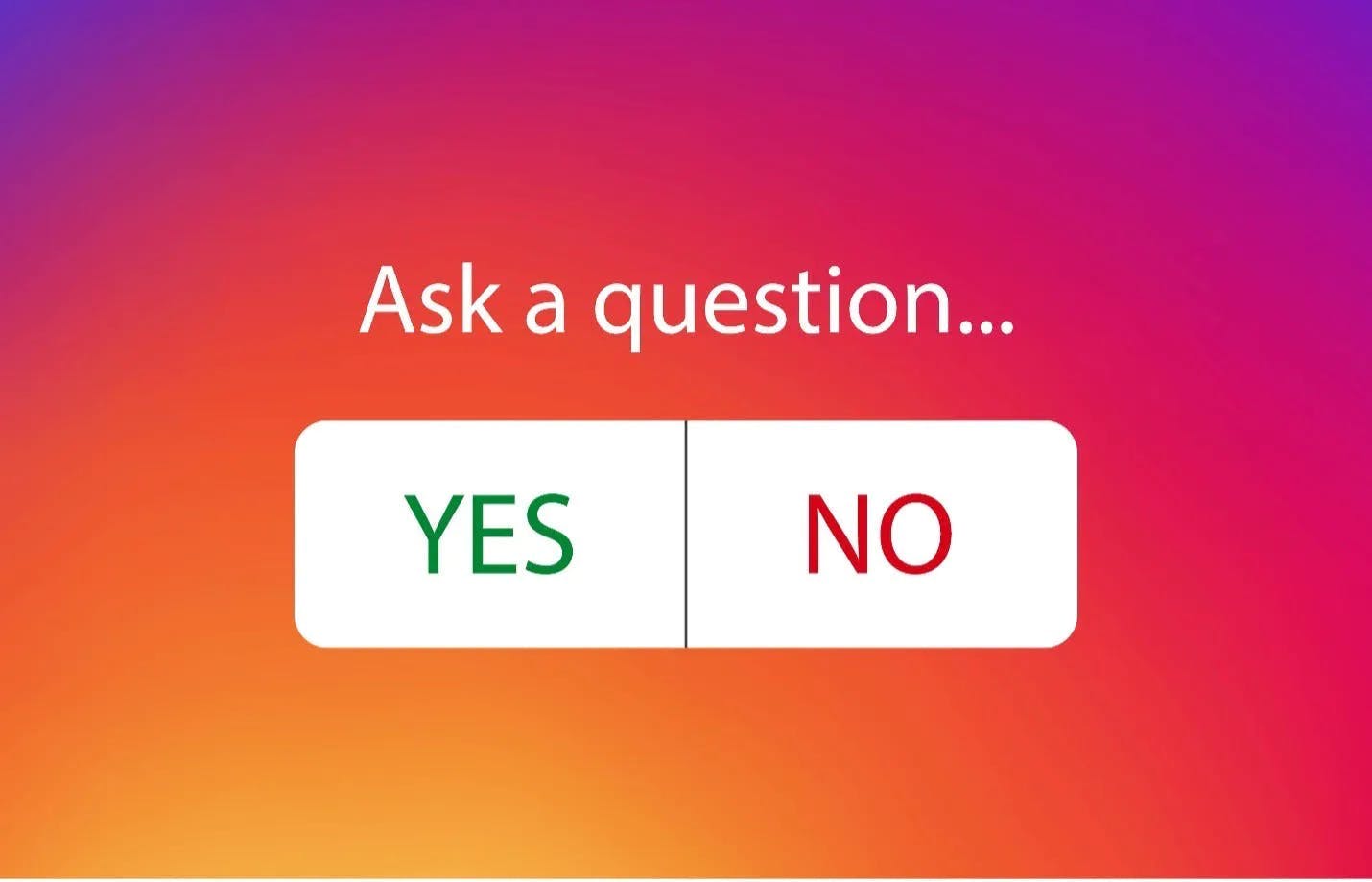 Format de sondage instagram, yes or no