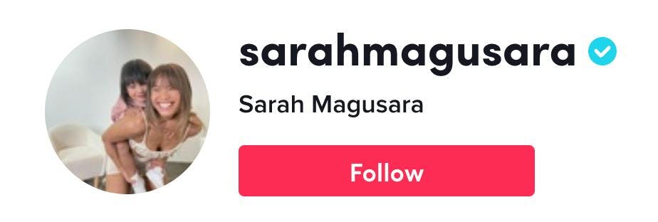 @sarahmagusara Australian TikToker profile