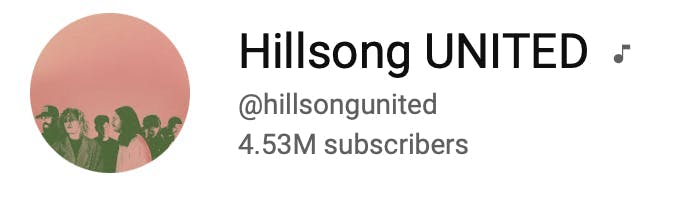 Hillsong UNITED Australian YouTube channel stats
