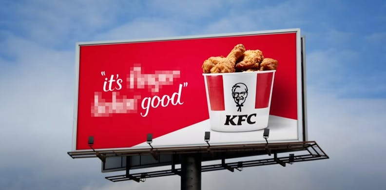 KFC PR-Kampagnen-Beispiel: Billboard