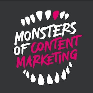 Schriftzug Monsters of Content Marketing mit Zähnen